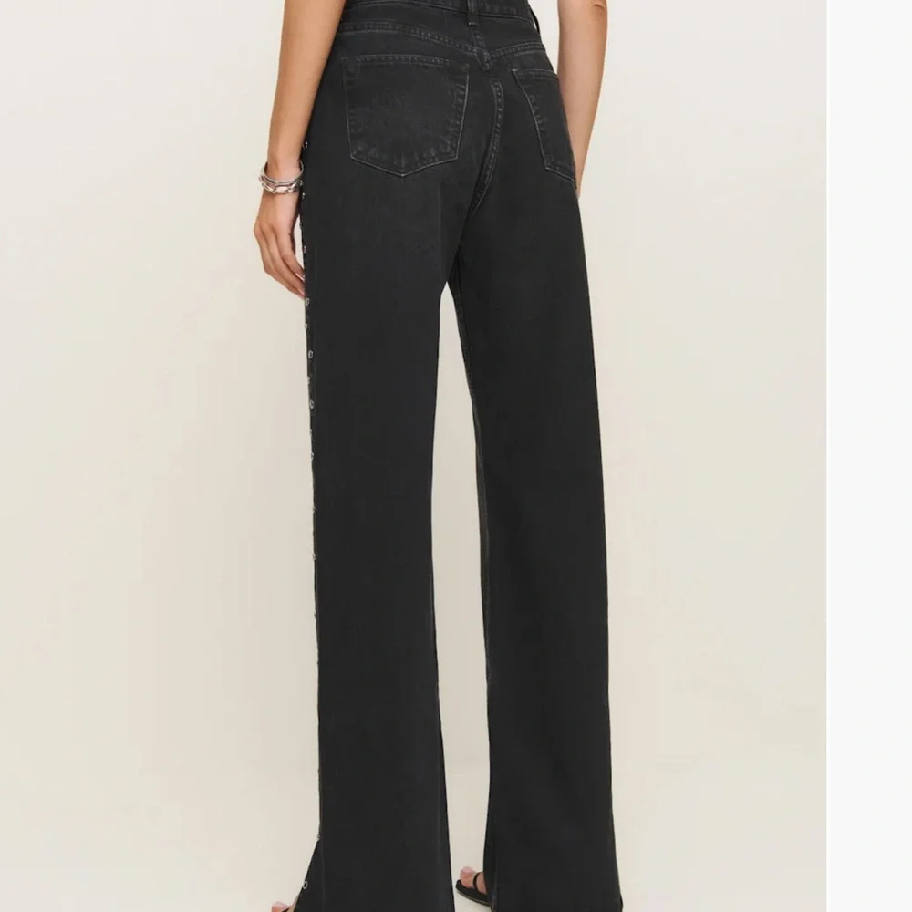 Reformation Cary Studded High Waist Slouchy Wide Leg Jeans - Picture 5 of 8